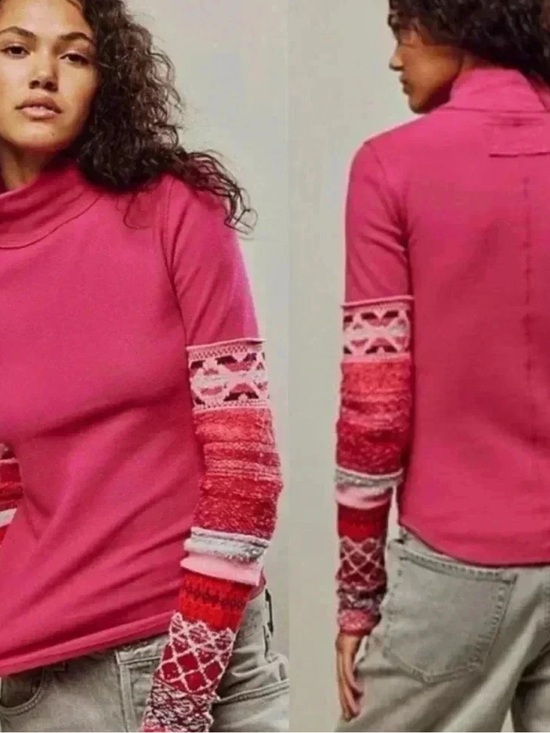 Free People Tops - Free People We The Free All Too Well Cuff Thermal Mock Neck Long Sleeve Top